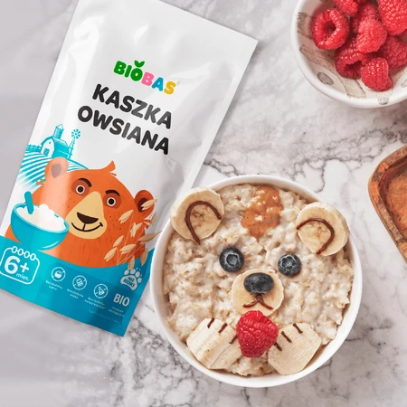 BioBas Oat Porridge Bio, no sugar added, from 6 months, 200 g