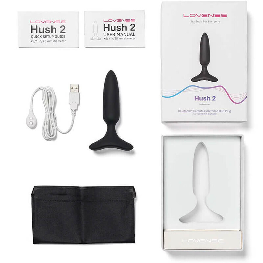 Lovense Hush 2, app-controlled anal plug, XS