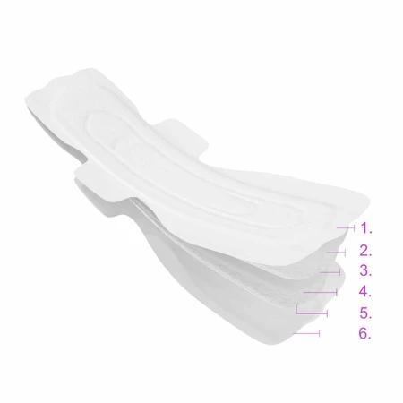 Bocioland, postpartum pads with wings, high absorbency, day and night, 10 pieces