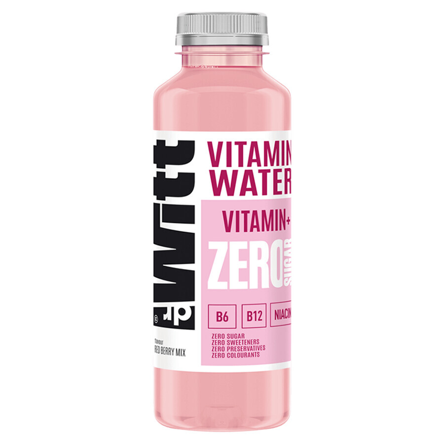 DrWitt Vitamin Water Zero Sugar, isotonisches Getränk, Heidelbeere und Zitrone, 550 ml