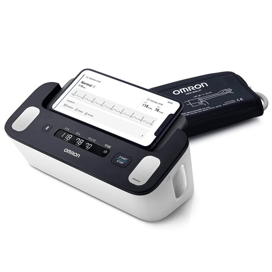 Omron Complete, tensiómetro automático de brazo con función de registro de ECG