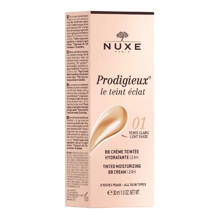 Nuxe Prodigieux, crème BB hydratante, teinte claire 01, 30 ml