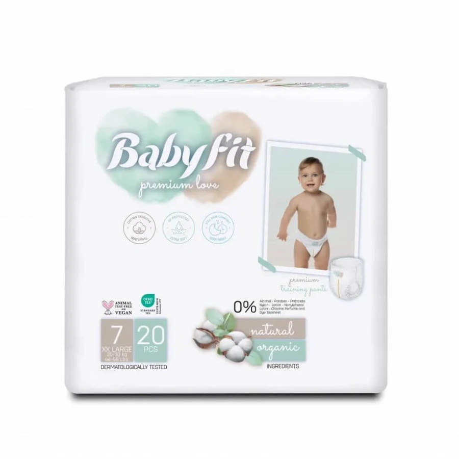 Pañales, nº 7, 20-30 kg, 20 uds, Babyfit