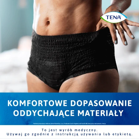 Tena Lady Pants Noir, saugfähige Slips, Größe M, 75-105 cm, Plus, 30 Stück