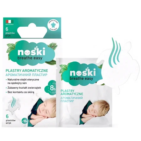 Narices, parches aromáticos para niños, a partir de 18 meses, 6 piezas