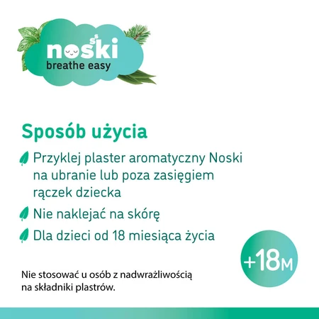 Narices, parches aromáticos para niños, a partir de 18 meses, 6 piezas