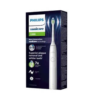 Cepillo dental eléctrico Philips Sonicare serie 5300, Blanco, HX7108/01, Philips