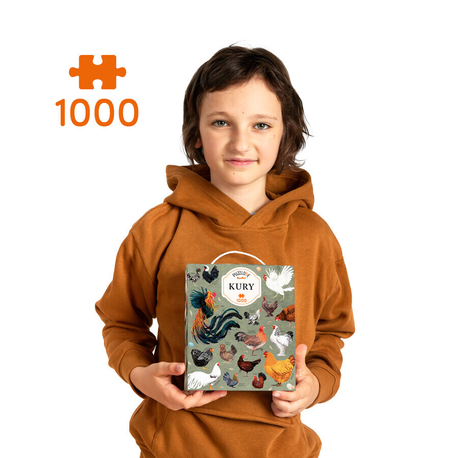CzuCzu Puzzlove Hühner, Familienpuzzle, 1000 Teile