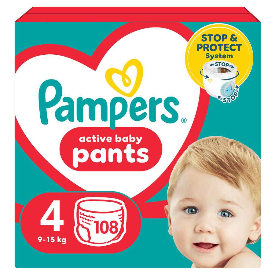 Set Pampers Pants, pannolini, taglia 4, 9-15 kg, 2 x 108 pz.