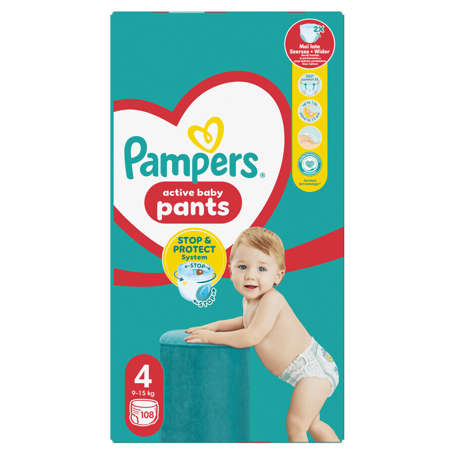 Set Pampers Pants, pannolini, taglia 4, 9-15 kg, 2 x 108 pz.