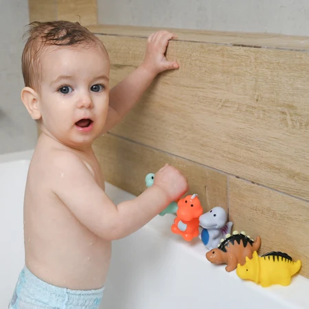 Ackuku, bath toys, dinus, 5 pieces