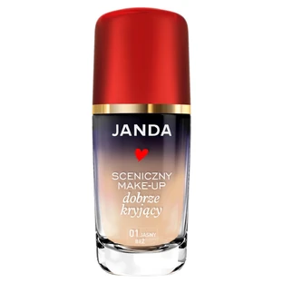 Janda, stage make-up, face foundation, good coverage, 01 light beige, 30 ml