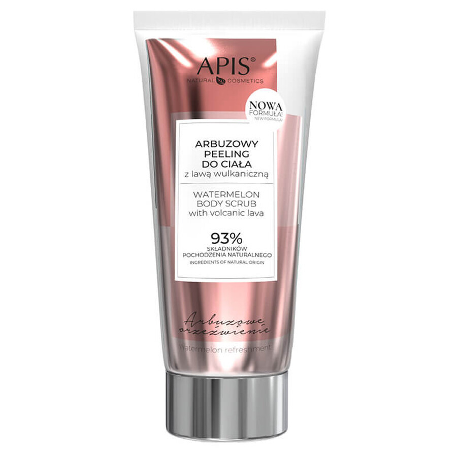 Apis Watermelon Refreshment set, watermelon cream with hyaluronic acid, 100 ml + body scrub with volcanic lava, 200 ml + body mousse, mango and vitamin E, 200 ml for 1 penny