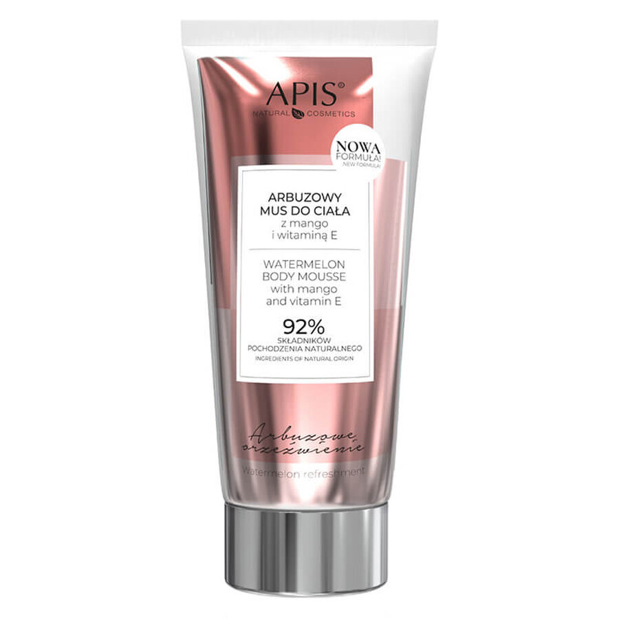 Apis Watermelon Refreshment set, watermelon cream with hyaluronic acid, 100 ml + body scrub with volcanic lava, 200 ml + body mousse, mango and vitamin E, 200 ml for 1 penny