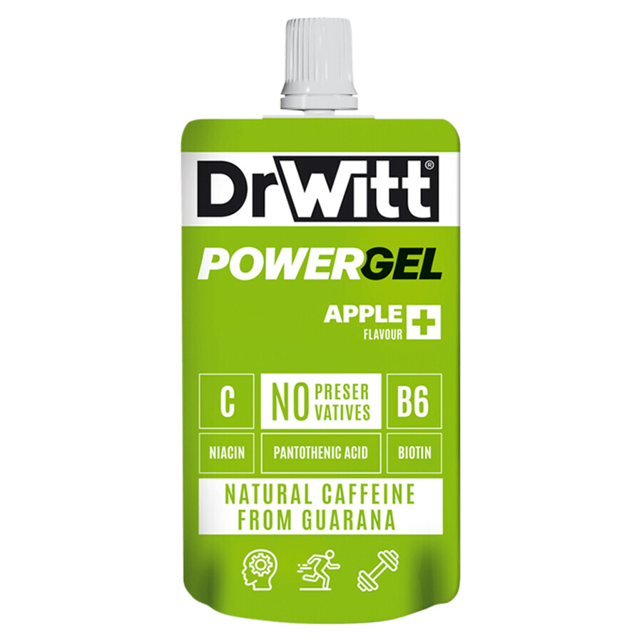 DrWitt Powergel, gel énergétique, pomme, 100 g