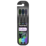 Biomed, charcoal toothbrush, medium, 3 pieces
