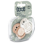 Lovi, pacifier, silicone, dynamic, Blossom Ivory, 0-6 months, 2 pieces