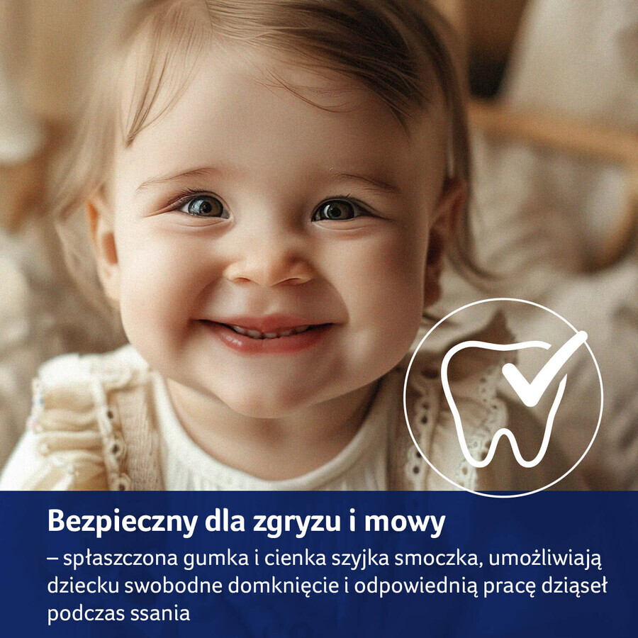 Lovi, pacifier, silicone, dynamic, Blossom Ivory, 0-6 months, 2 pieces