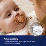Lovi, pacifier, silicone, dynamic, Blossom Ivory, 0-6 months, 2 pieces