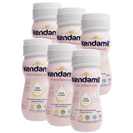 Kit Kendamil 1, leche infantil lista para tomar, desde el nacimiento, 6 x 250 ml