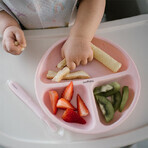 BabyOno, Silikonuntersetzer mit Saugnapf, rosa, ab 6 Monaten, 1 St. BabyOno, Silikonuntersetzer mit Saugnapf, rosa, ab 6 Monaten, 1 St.
