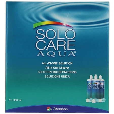 Solo Care Agua, Linsenlösung, 3 x 360 ml