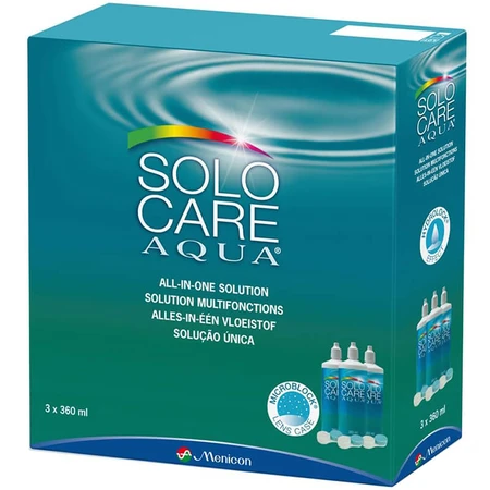 Solo Care Agua, Linsenlösung, 3 x 360 ml