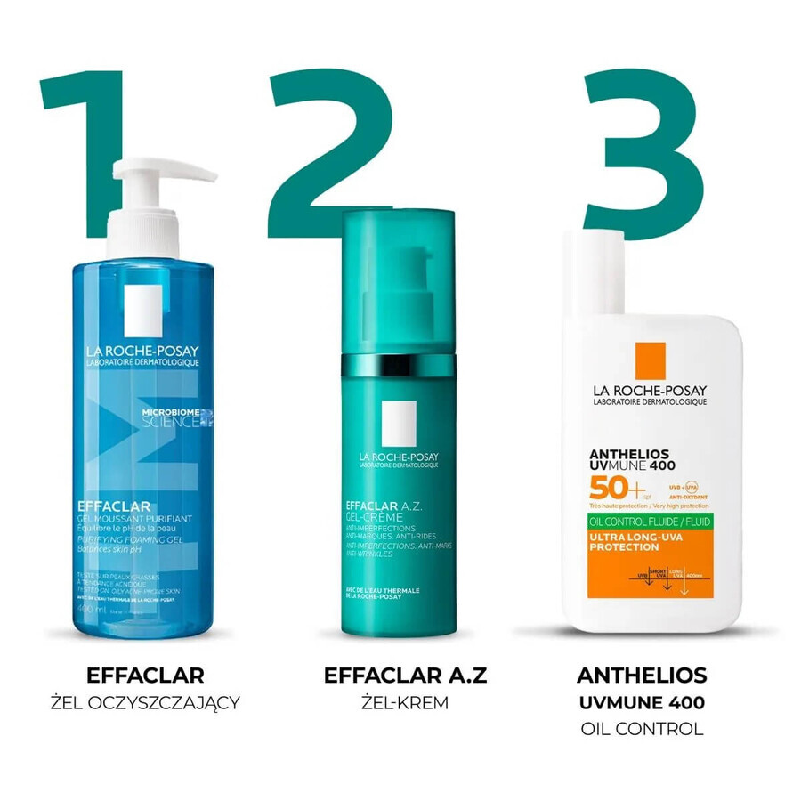 La Roche Posay Effalcar A.Z., gel-crema doble acción, 40 ml