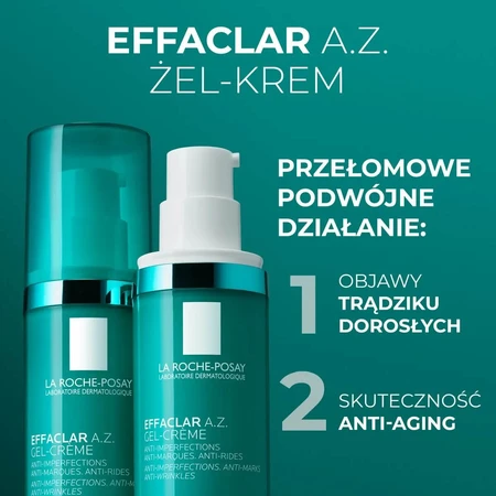 La Roche Posay Effalcar A.Z., gel-crema doble acción, 40 ml