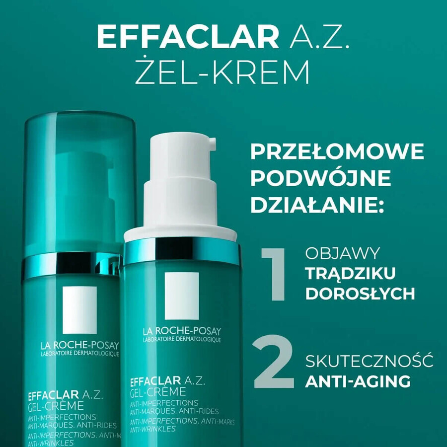 La Roche Posay Effalcar A.Z., gel-crema doble acción, 40 ml