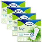 Set Tena Lady, Prosoape sanitare specializate, Normal, 4 x 30 buc