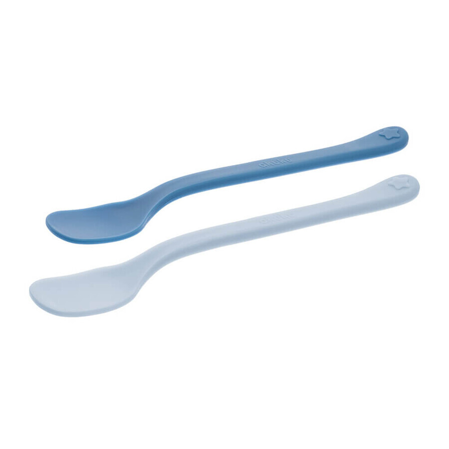 AKUKU, set de cuillères plates, bleu, 2 pièces