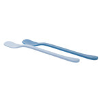 AKUKU, set de cuillères plates, bleu, 2 pièces