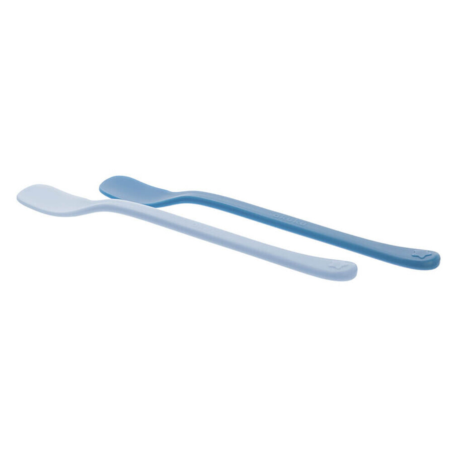 AKUKU, set de cuillères plates, bleu, 2 pièces