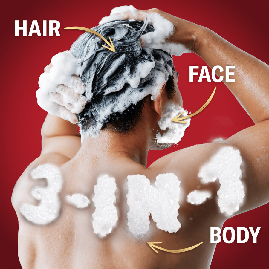 Old Spice, Gel de ducha 3 en 1 para cuerpo, cabello y rostro, Whitewater, 400 ml