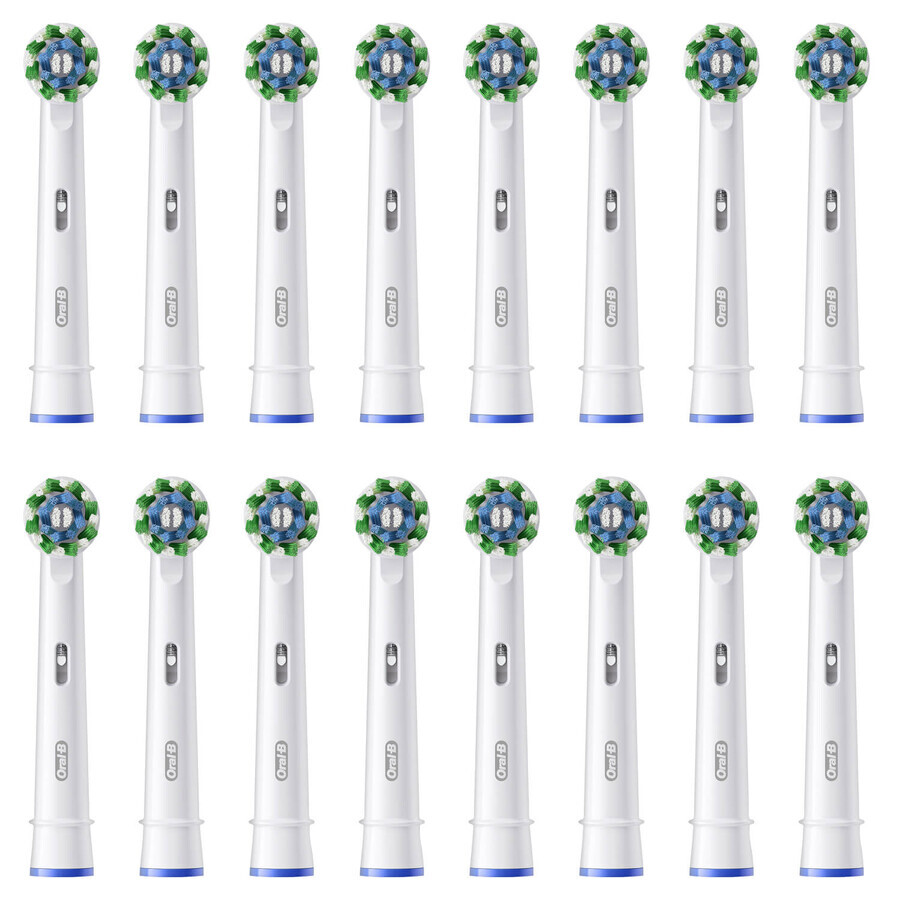Oral-B Pro Cross Action set, Clean Maximiser replacement tips for electric toothbrush, 2 x 8 pieces