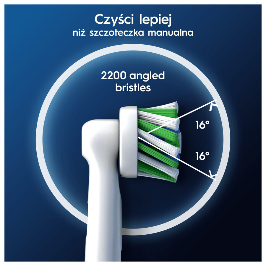 Oral-B Pro Cross Action set, Clean Maximiser replacement tips for electric toothbrush, 2 x 8 pieces