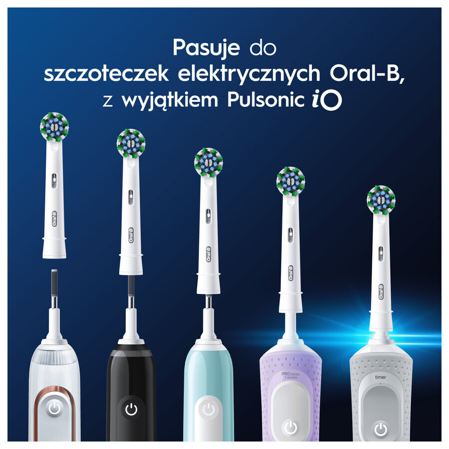 Oral-B Pro Cross Action set, Clean Maximiser replacement tips for electric toothbrush, 2 x 8 pieces