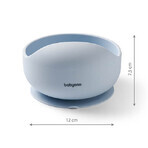 BabyOno, silicone bowl with suction cup, blue, from 6 months, 1 piece. BabyOno, silicone bowl with suction cup, blue, from 6 months, 1 piece.