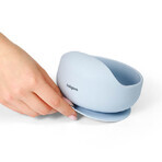 BabyOno, silicone bowl with suction cup, blue, from 6 months, 1 piece. BabyOno, silicone bowl with suction cup, blue, from 6 months, 1 piece.