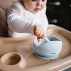 BabyOno, silicone bowl with suction cup, blue, from 6 months, 1 piece. BabyOno, silicone bowl with suction cup, blue, from 6 months, 1 piece.