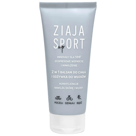 Ziaja Sport Up, loción corporal nutritiva y acondicionador capilar 2en1, 200 ml