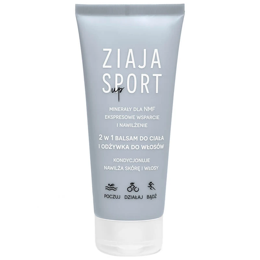 Ziaja Sport Up, loción corporal nutritiva y acondicionador capilar 2en1, 200 ml