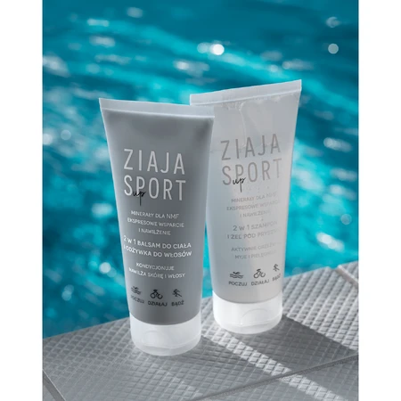 Ziaja Sport Up, loción corporal nutritiva y acondicionador capilar 2en1, 200 ml