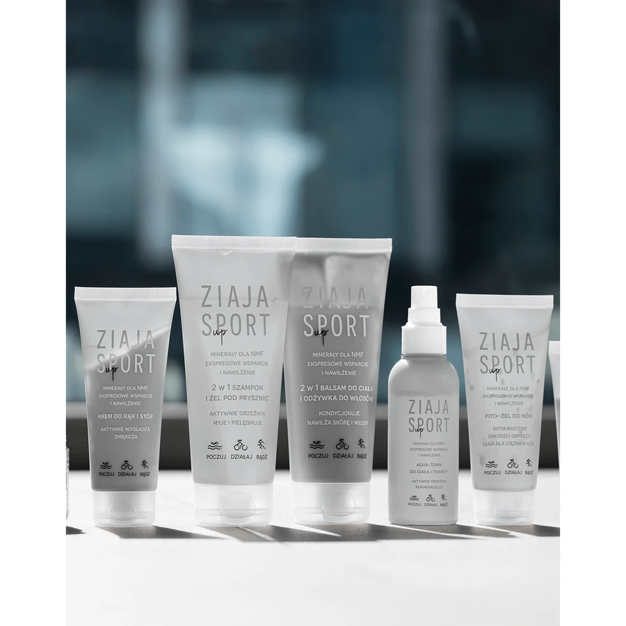 Ziaja Sport Up, loción corporal nutritiva y acondicionador capilar 2en1, 200 ml
