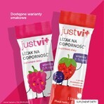 JustVit Lecca-lecca per l'immunità, senza zuccheri aggiunti, da 3 anni, gusto lampone, 40 pezzi