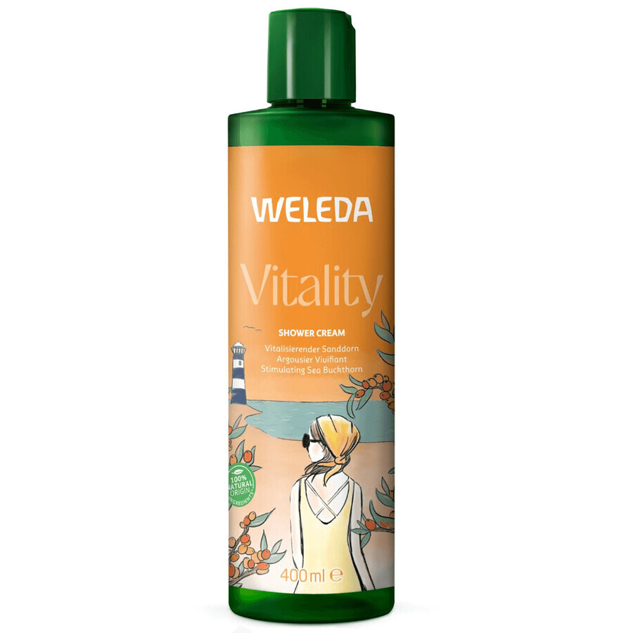 Weleda Vitality, loțiune de duș cremoasă cu cătină de mare, 400 ml