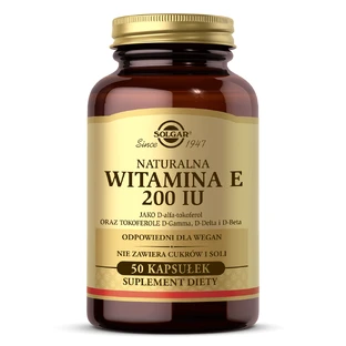 Solgar Natuurlijke Vitamine E 200 IE, 50 capsules