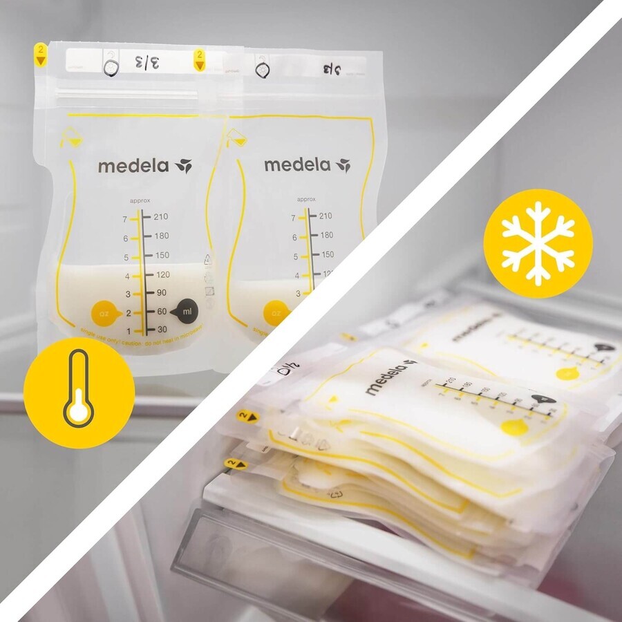 Medela Easy Pour, bewaarzakjes voor moedermelk, 50 stuks