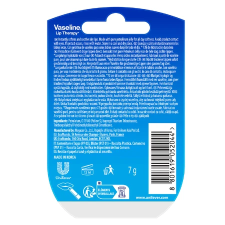Vaseline Lip Therapy Original, bálsamo labial, 7 g